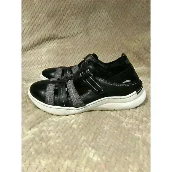 NEW, Clarks Collection, Womens Black Teagan Step Leather Fishermans Sandals, 9 - Picture 8 of 10